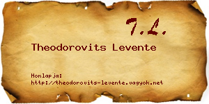 Theodorovits Levente névjegykártya
